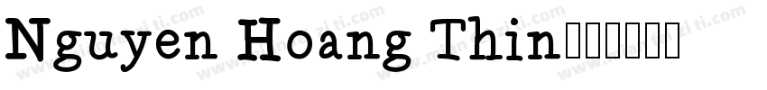 Nguyen Hoang Thin字体转换